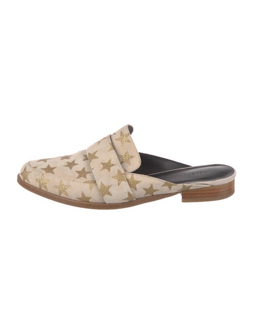 Rebecca Minkoff Suede Floral Print Mules