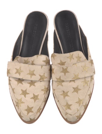 Rebecca Minkoff Suede Floral Print Mules