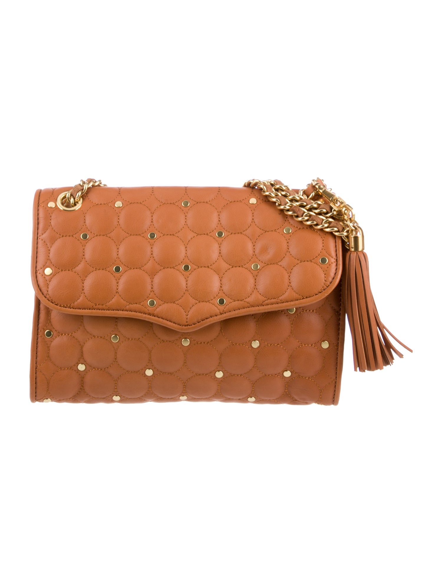 Tory Burch Suede Leather Trimmed Chainlink Shoulder Bag Brown