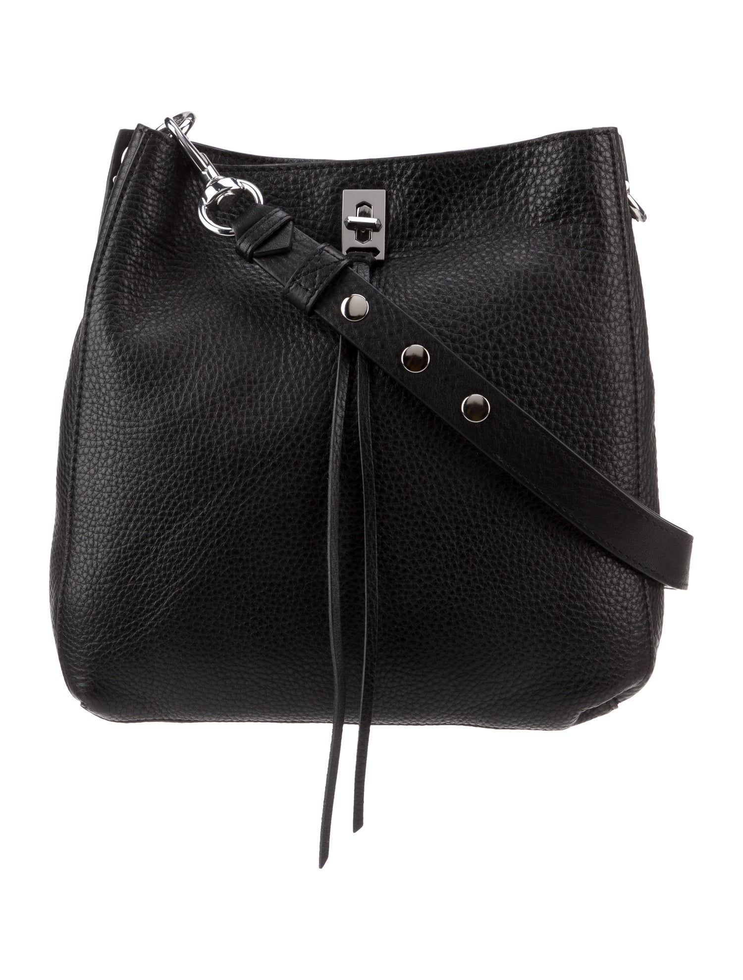 Rebecca Minkoff Studded Accent Shoulder Bag Black Shoulder Bags, Handbags WRM119112 The