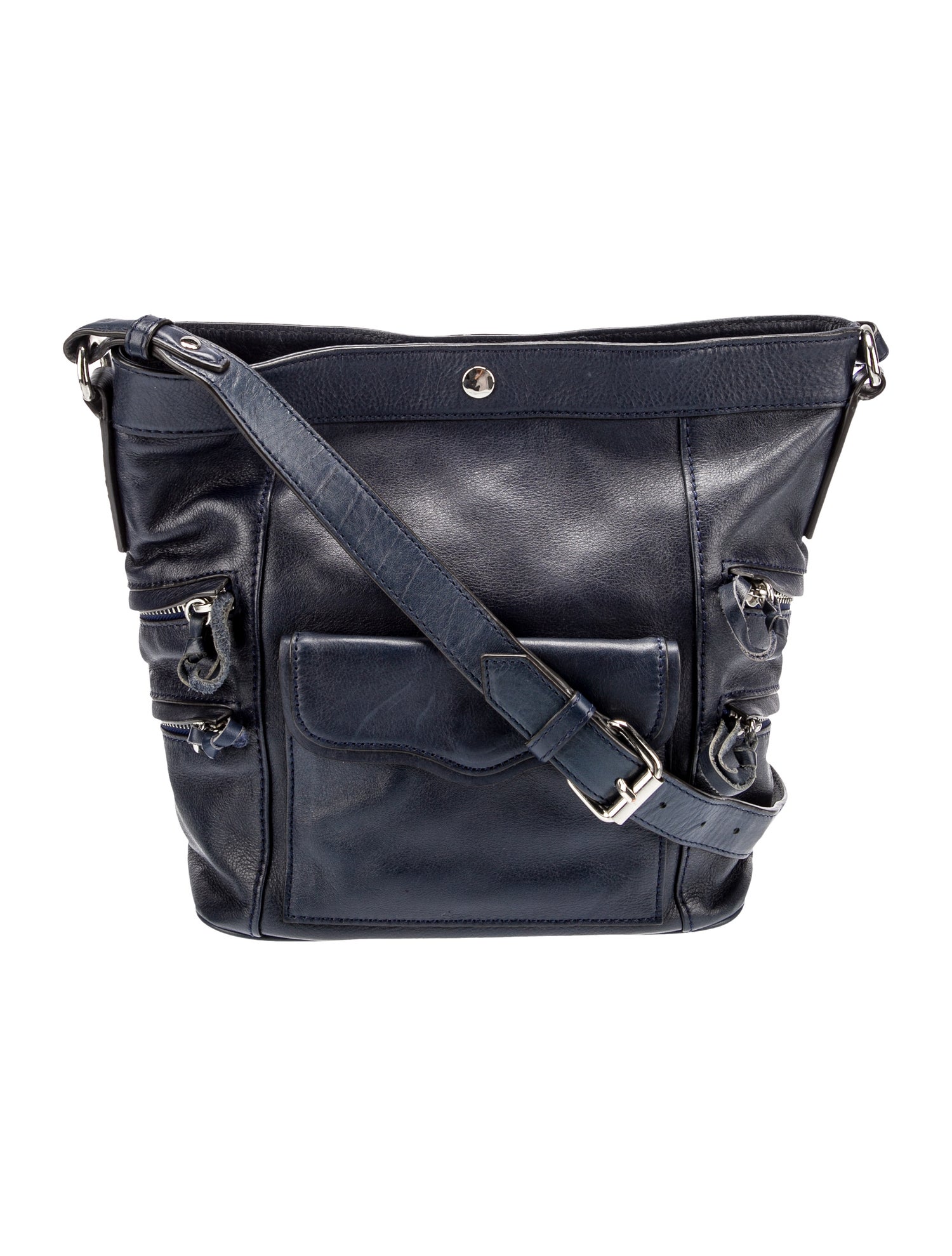 Rebecca Minkoff leather fringe trim crossbody bag Blue Crossbody Bags, Handbags WRM119243