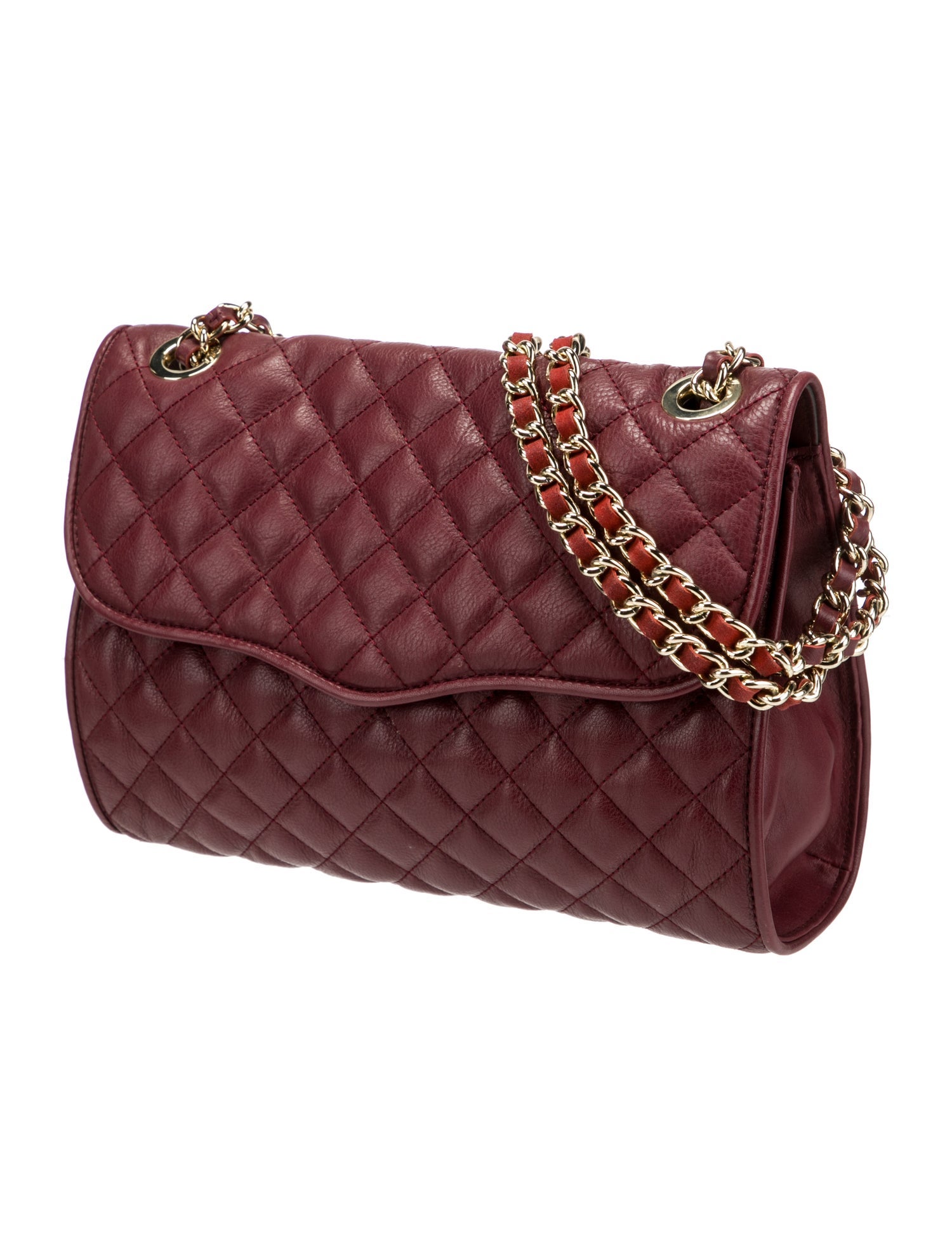 Alice + Olivia Knit ChainLink Accents Shoulder Bag Black Shoulder