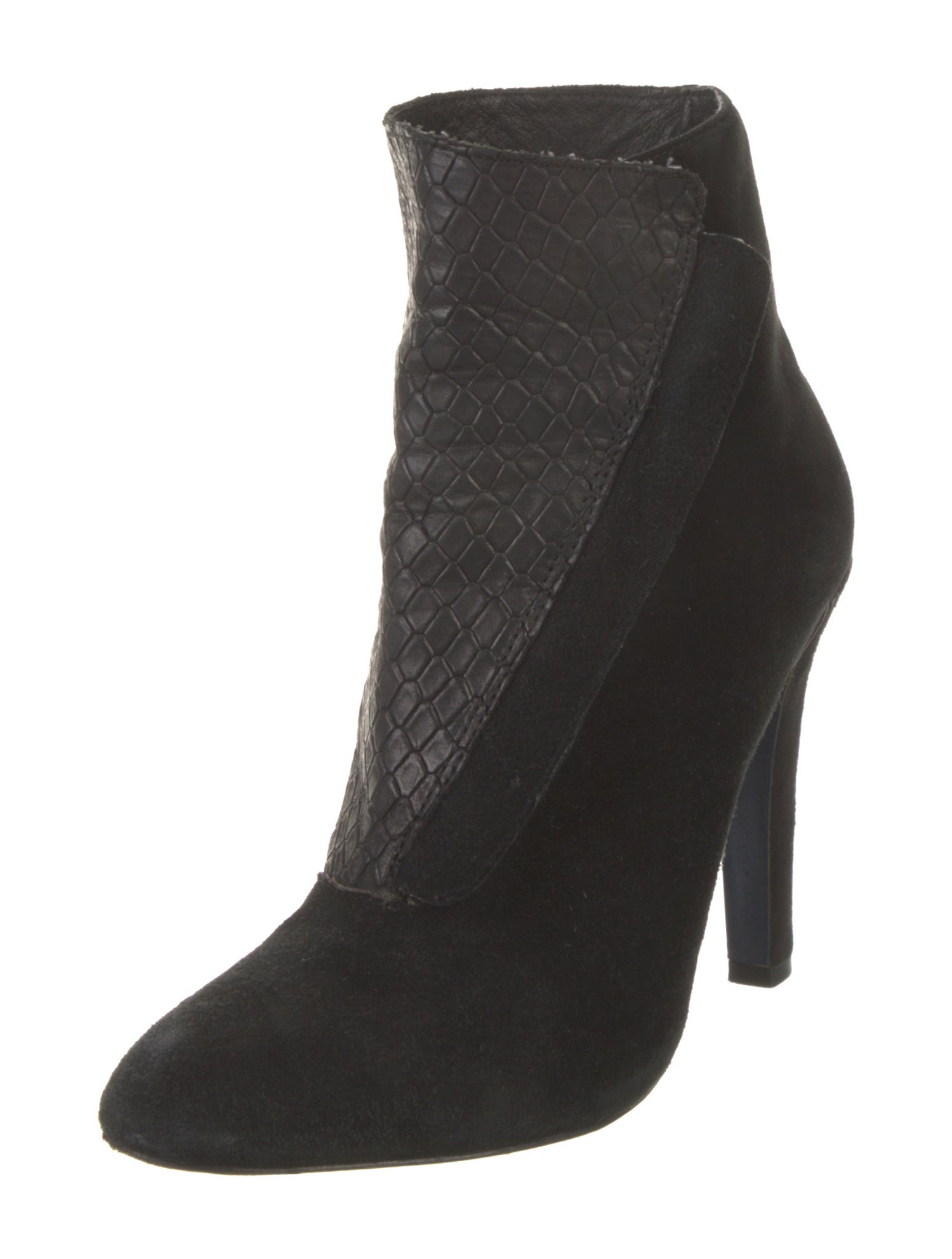 Rebecca Minkoff Suede Leather Trim Embellishment Sock Boots
