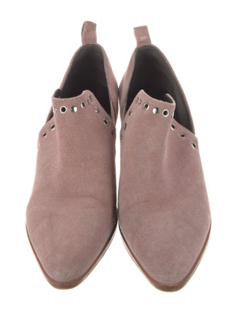 Rebecca Minkoff Suede Eyelet Trim Lace-Up Boots