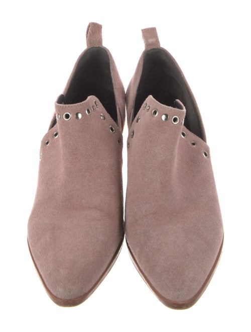 Rebecca Minkoff Suede Eyelet Trim Lace-Up Boots