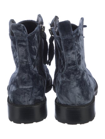 Rebecca Minkoff Velvet Tie-Dye Print Combat Boots