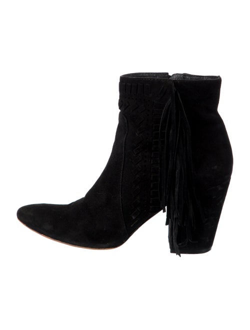 Rebecca Minkoff Suede Fringe Trim Accent Boots