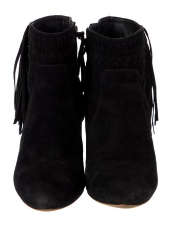 Rebecca Minkoff Suede Fringe Trim Accent Boots