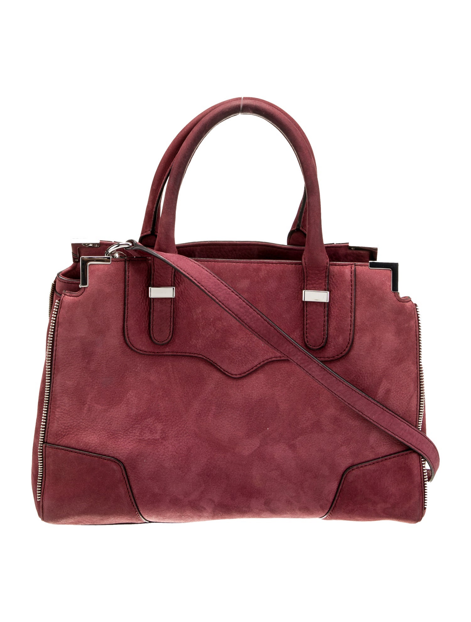 Rebecca Minkoff Suede Top Handle Bag - Burgundy Handle Bags, Handbags ...