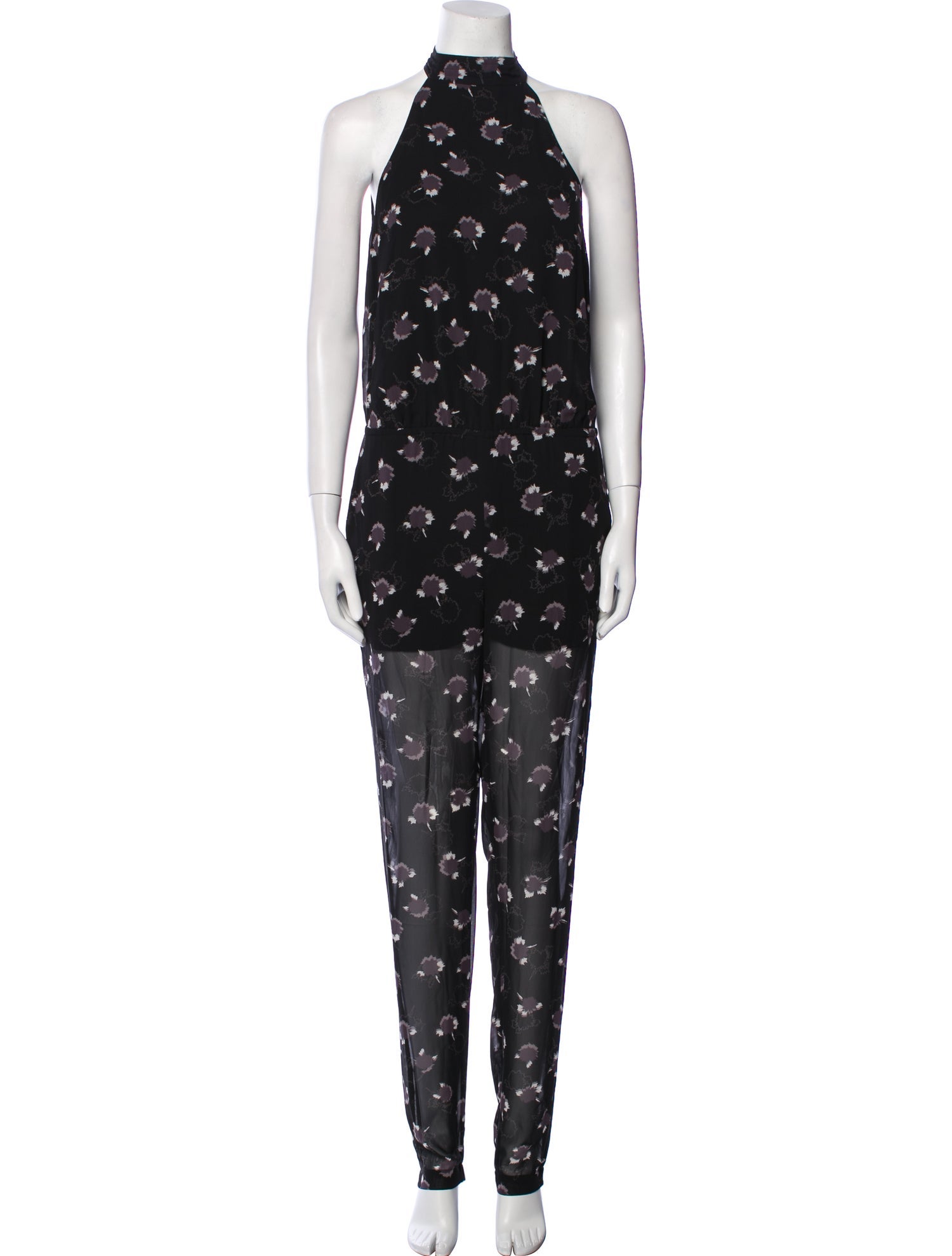 Rebecca Minkoff Floral Print Mock Neck Jumpsuit