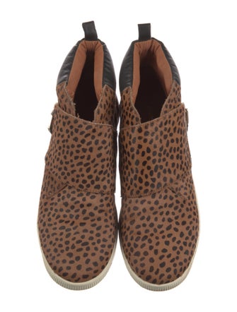 Rebecca Minkoff Ponyhair Animal Print Wedge Sneakers