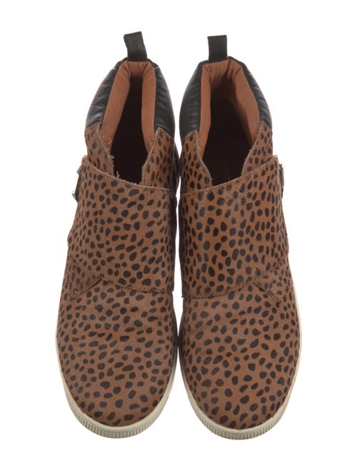 Rebecca Minkoff Ponyhair Animal Print Wedge Sneakers