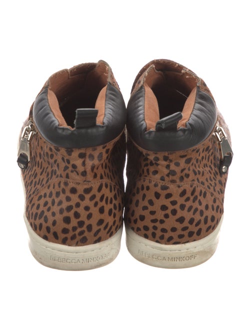 Rebecca Minkoff Ponyhair Animal Print Wedge Sneakers