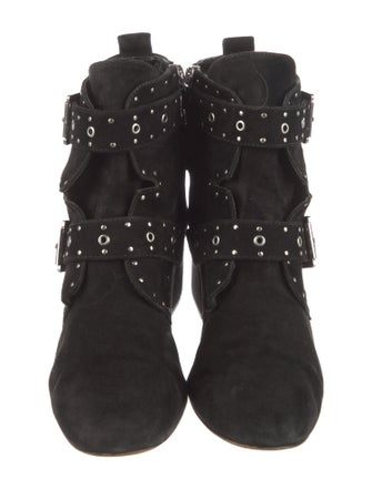 Rebecca Minkoff Suede Studded Accents Boots