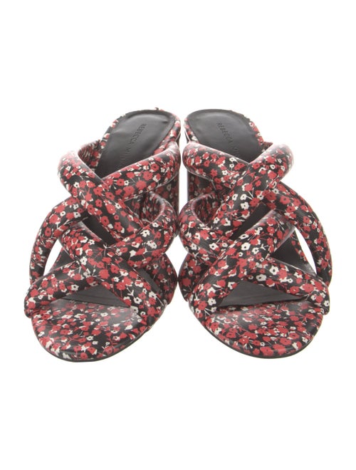 Rebecca Minkoff Leather Floral Print Slides