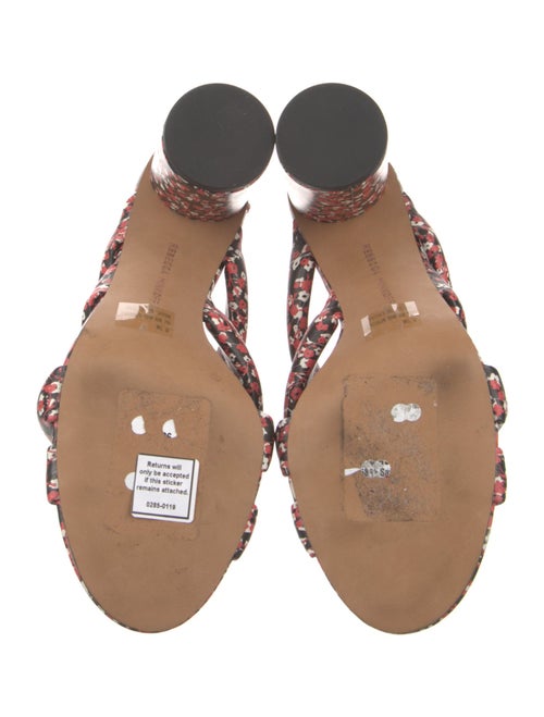 Rebecca Minkoff Leather Floral Print Slides