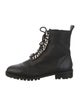 Rebecca Minkoff Leather Chain-Link Accents Combat Boots