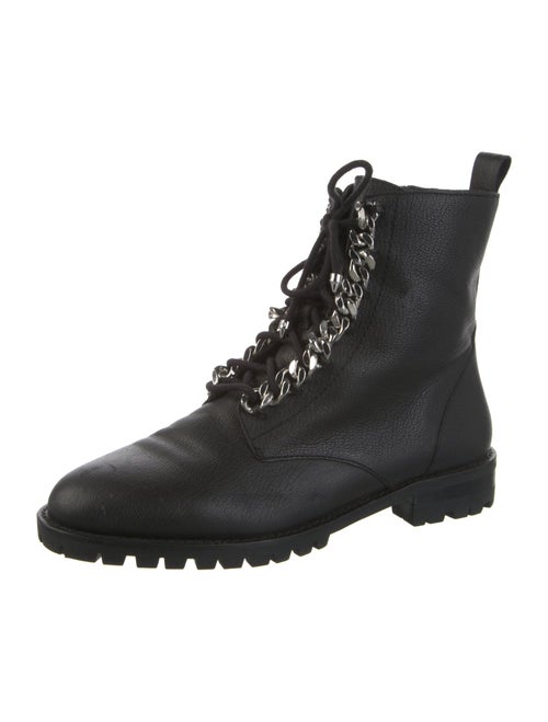 Rebecca Minkoff Leather Chain-Link Accents Combat Boots