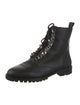 Rebecca Minkoff Leather Chain-Link Accents Combat Boots