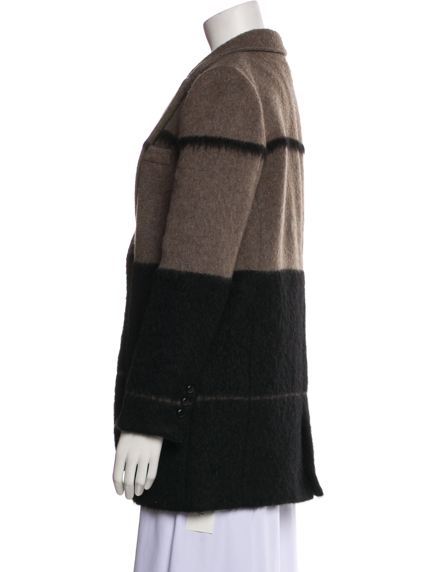 Rebecca Minkoff Wool Plaid Print Coat