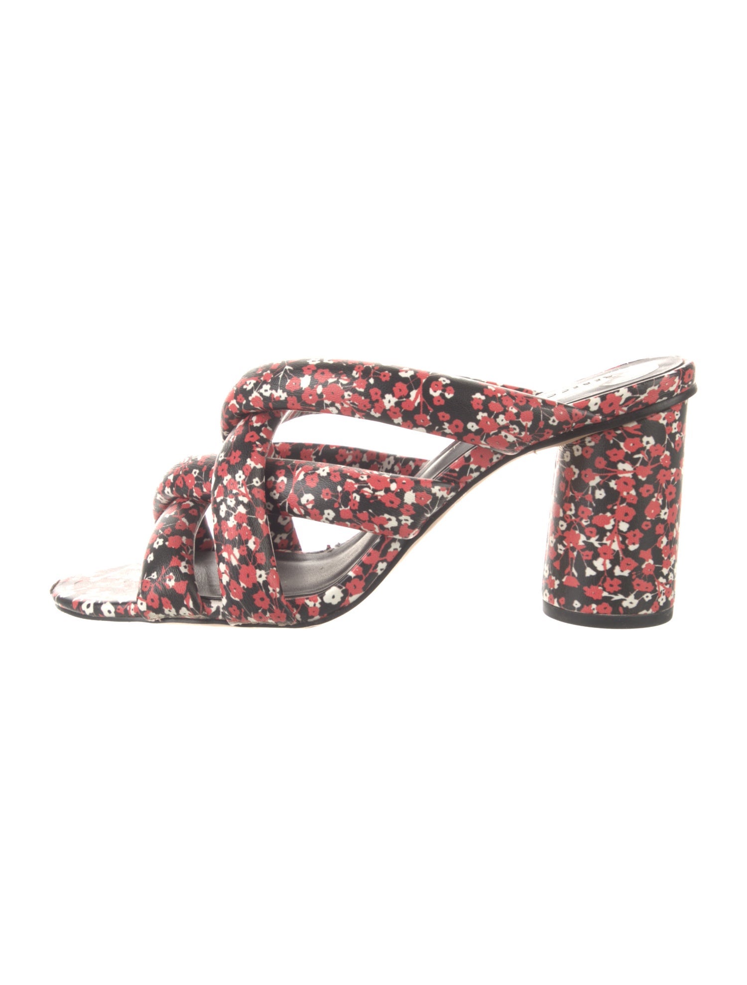 Rebecca Minkoff Leather Floral Print Slides