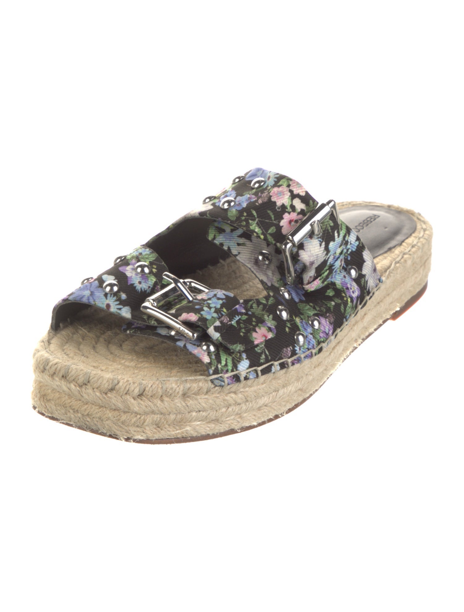 Rebecca Minkoff Floral Print Studded Accents Espadrilles