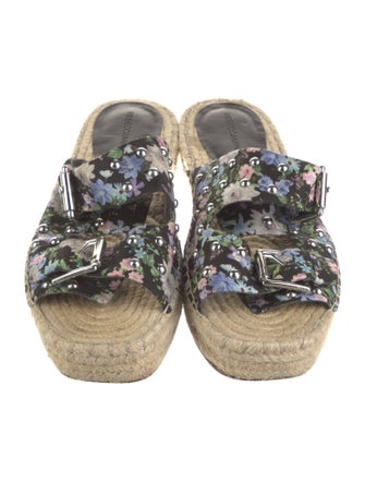 Rebecca Minkoff Floral Print Studded Accents Espadrilles