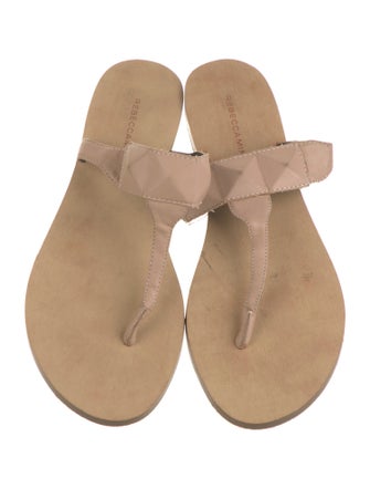 Rebecca Minkoff Leather T-Strap Sandals