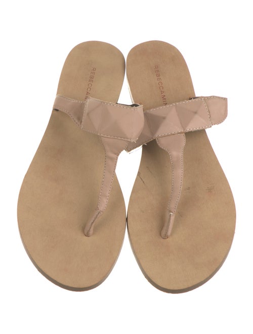 Rebecca Minkoff Leather T-Strap Sandals