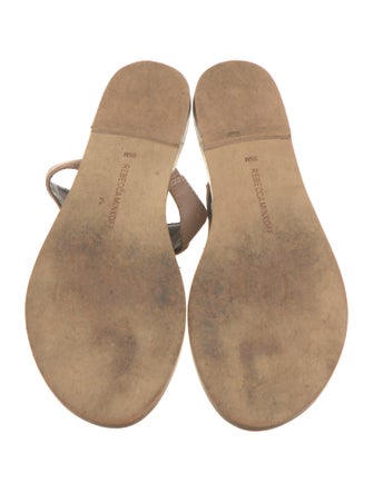 Rebecca Minkoff Leather T-Strap Sandals