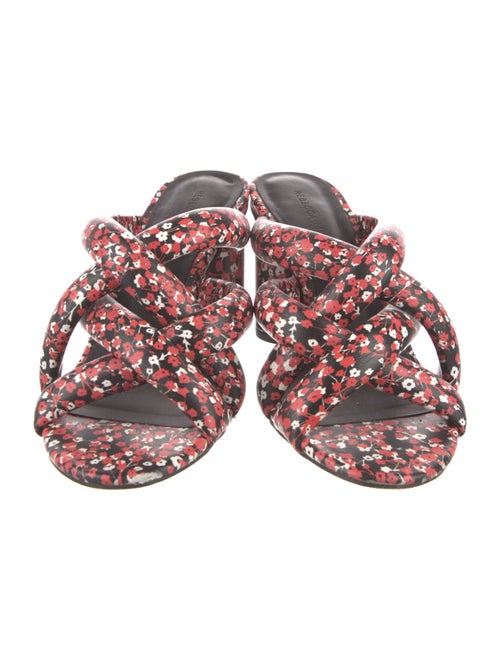 Rebecca Minkoff Leather Floral Print Slides