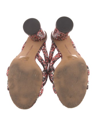 Rebecca Minkoff Leather Floral Print Slides