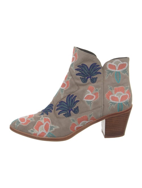 Rebecca Minkoff Suede Printed Western Boots