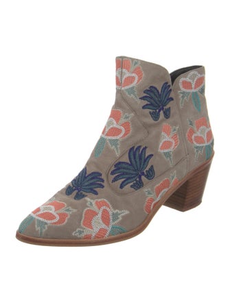 Rebecca Minkoff Suede Printed Western Boots