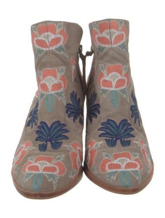 Rebecca Minkoff Suede Printed Western Boots