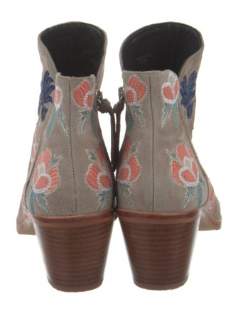 Rebecca Minkoff Suede Printed Western Boots
