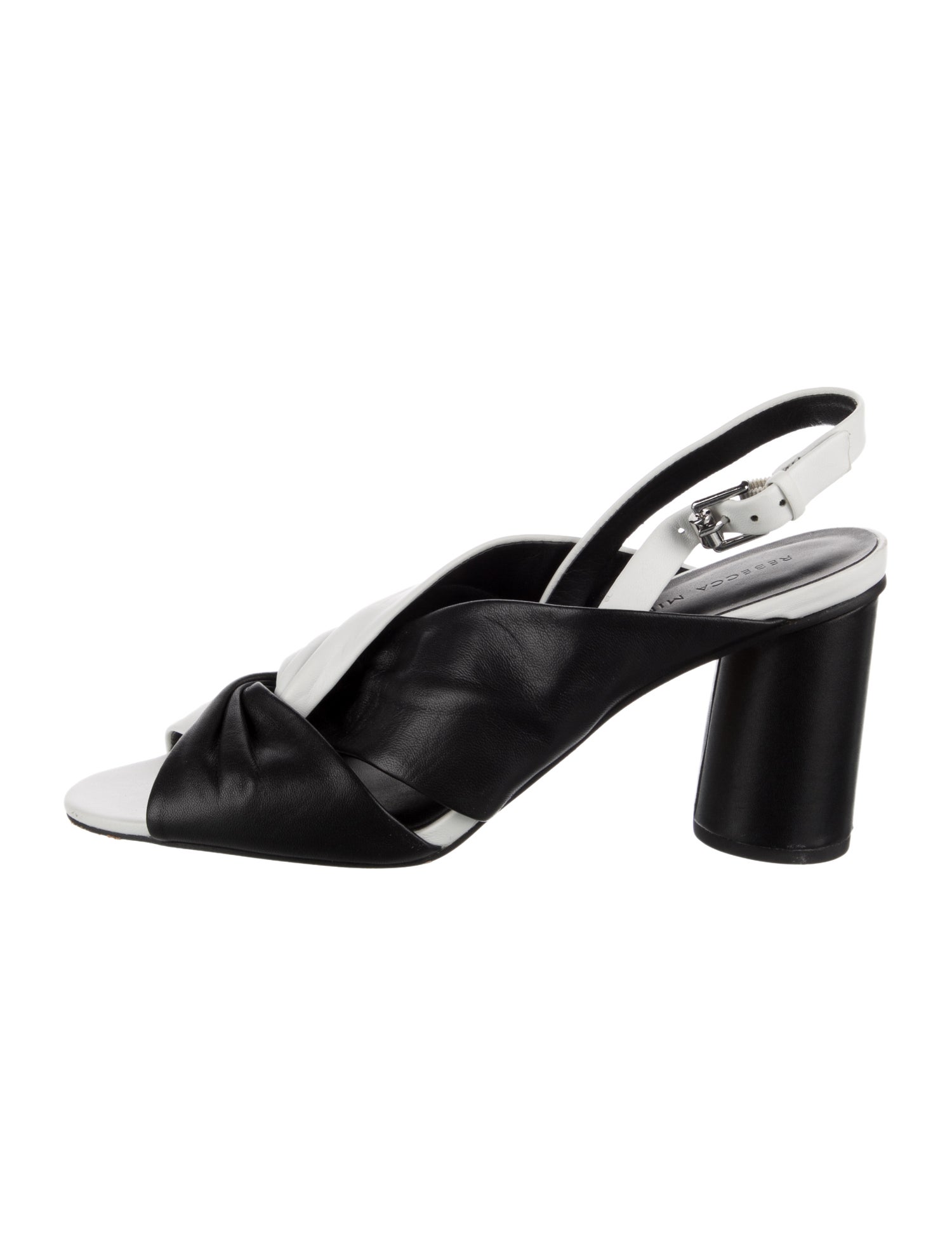 Rebecca Minkoff Leather Colorblock Pattern Slingback Sandals