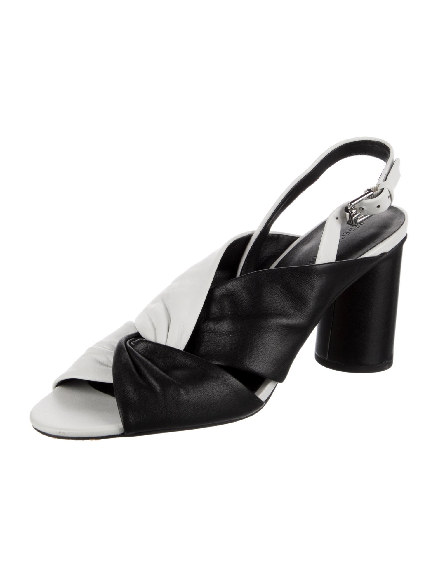Rebecca Minkoff Leather Colorblock Pattern Slingback Sandals