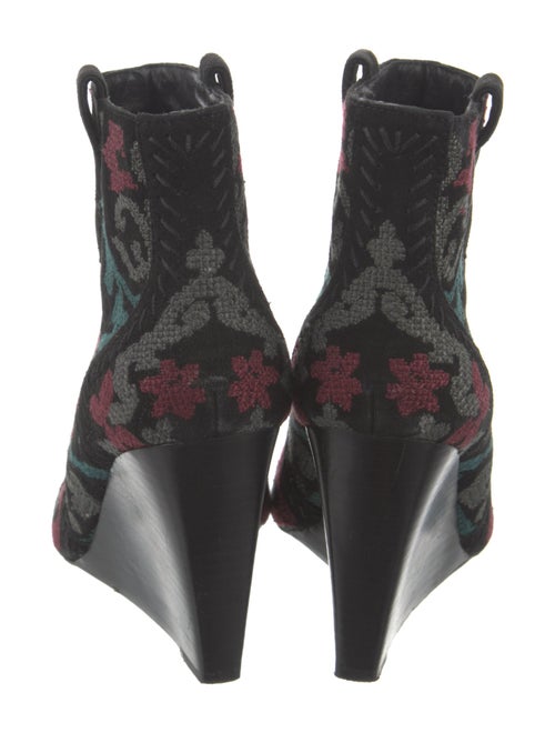 Rebecca Minkoff Suede Floral Print Lace-Up Boots