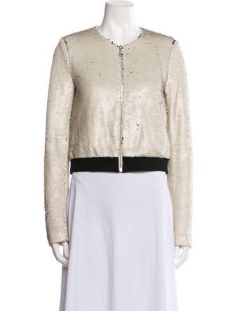 Rebecca Minkoff Sequin Tweed Pattern Evening Jacket
