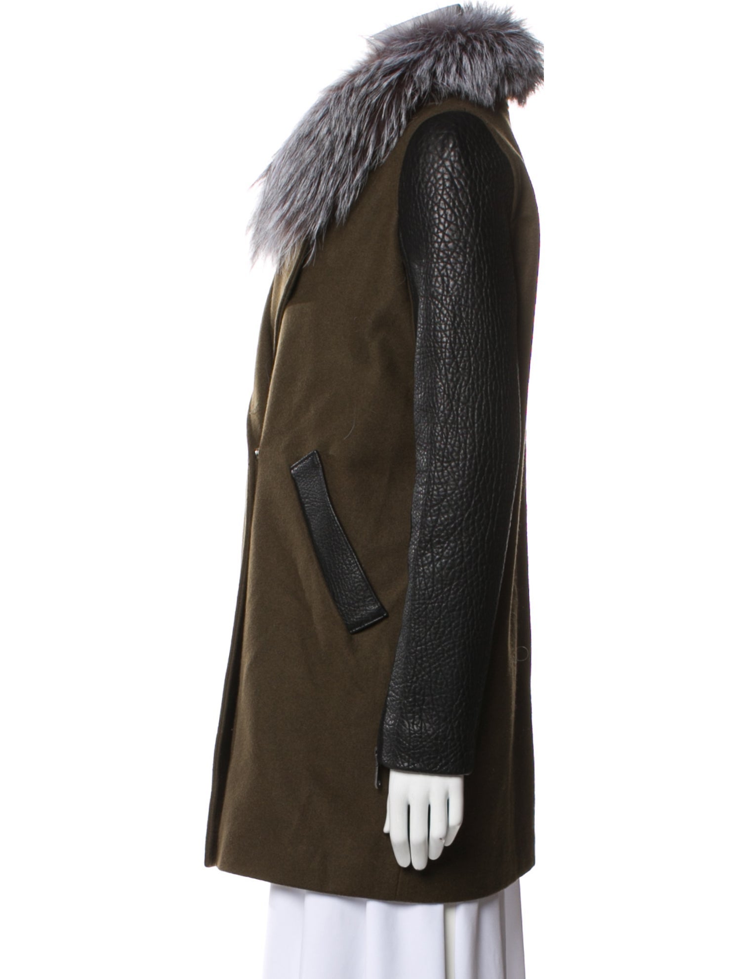 Rebecca Minkoff Wool Faux Fur Coat
