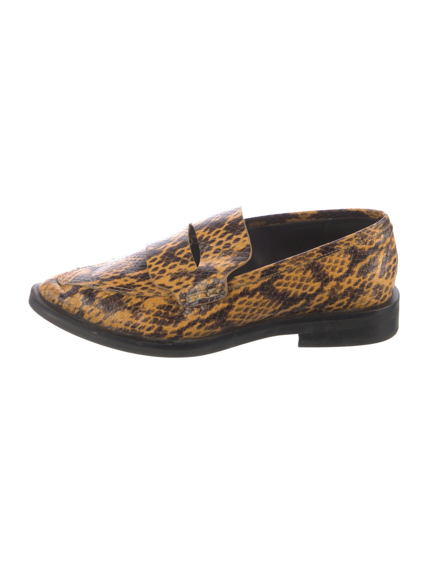 Rebecca Minkoff Embossed Leather Animal Print Loafers