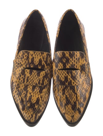 Rebecca Minkoff Embossed Leather Animal Print Loafers