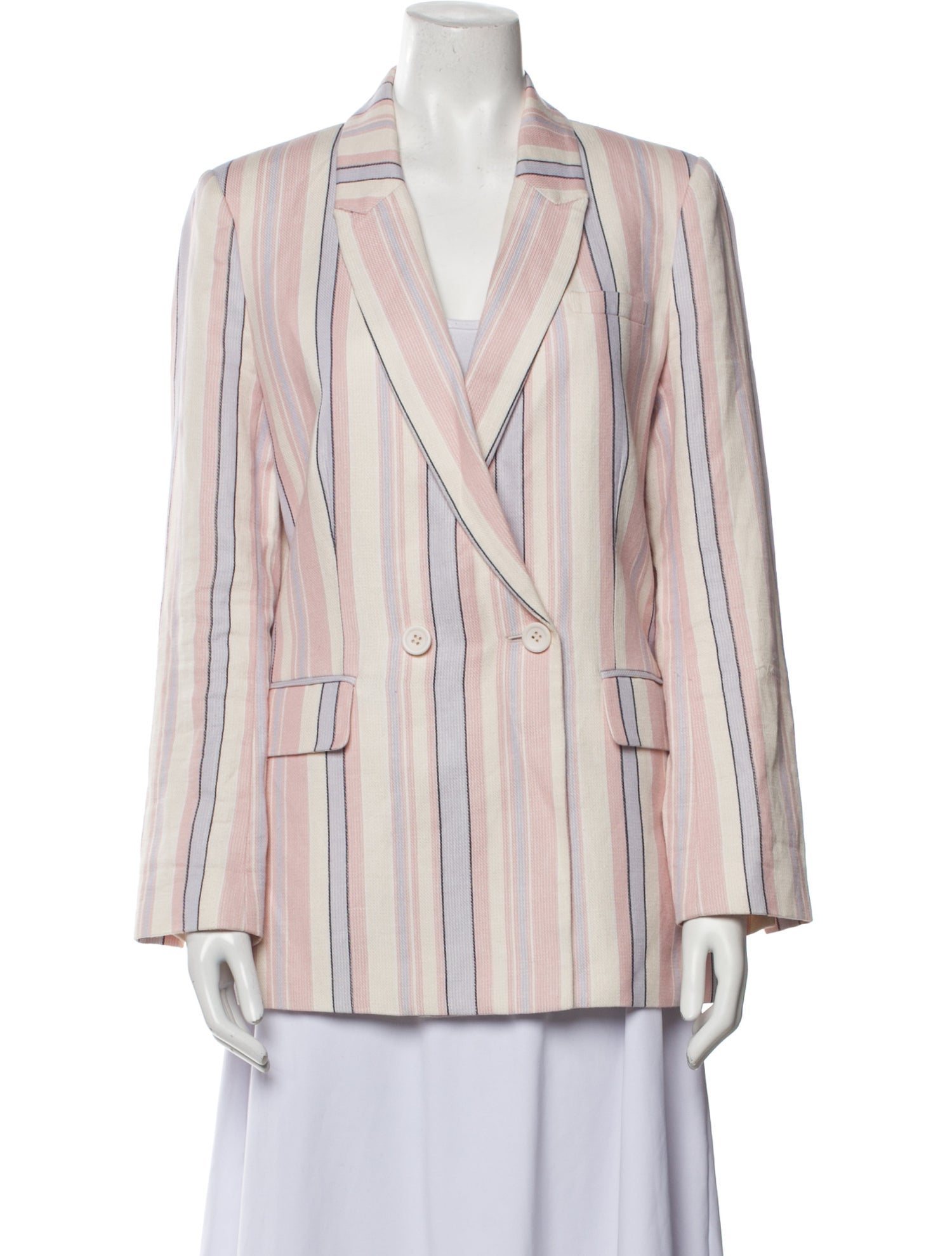 Rebecca Minkoff Linen Striped Blazer