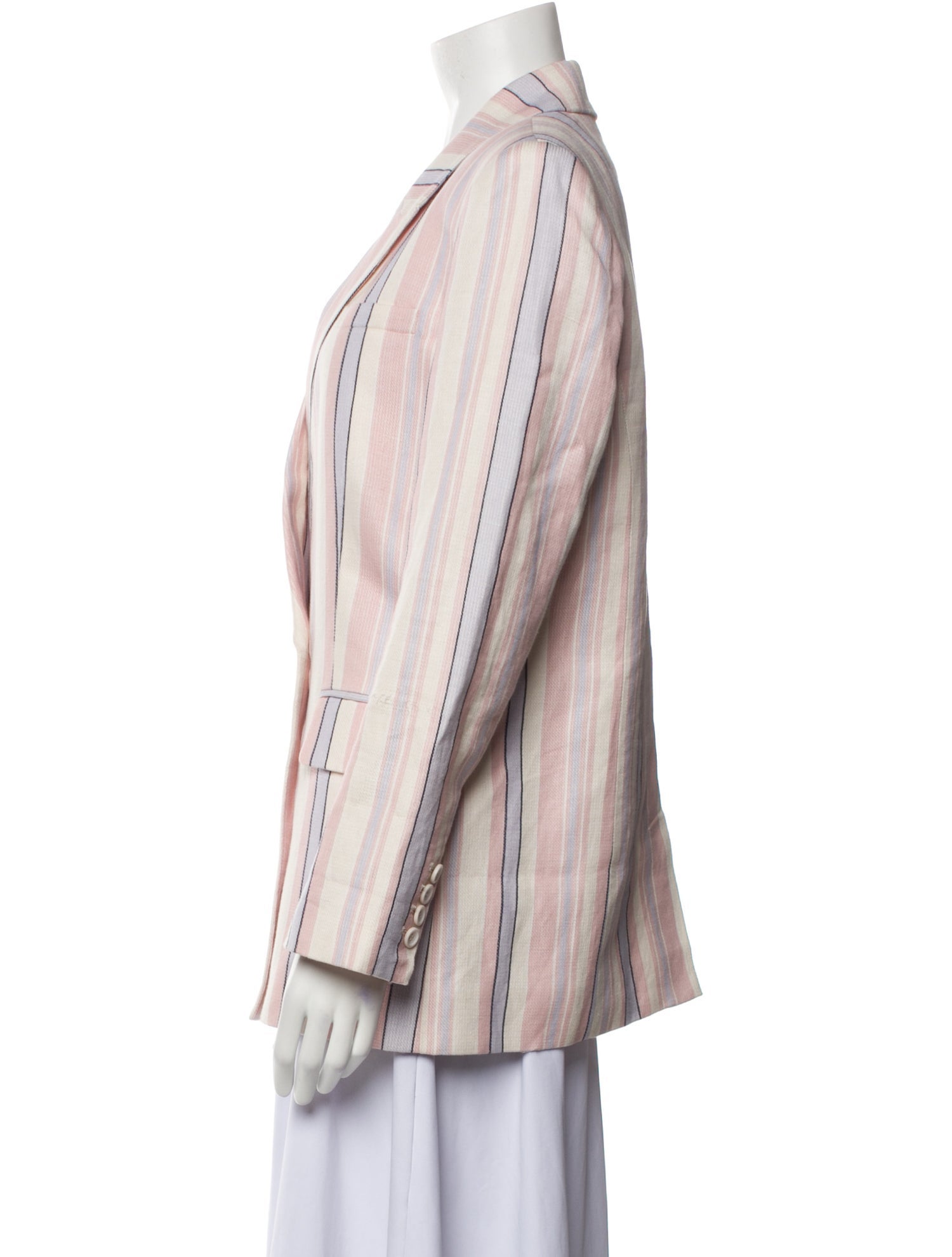 Rebecca Minkoff Linen Striped Blazer
