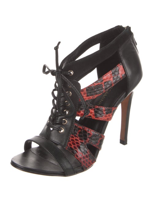 Rebecca Minkoff Leather Printed T-Strap Pumps