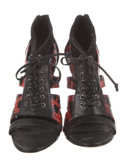 Rebecca Minkoff Leather Printed T-Strap Pumps