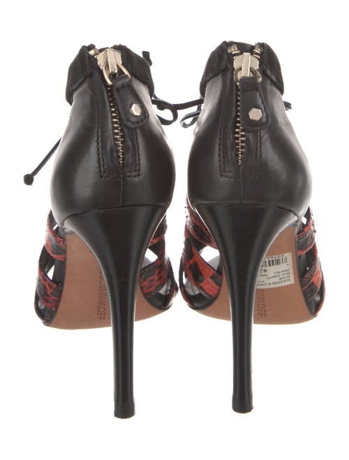 Rebecca Minkoff Leather Printed T-Strap Pumps