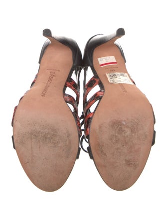 Rebecca Minkoff Leather Printed T-Strap Pumps