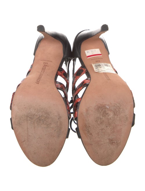 Rebecca Minkoff Leather Printed T-Strap Pumps